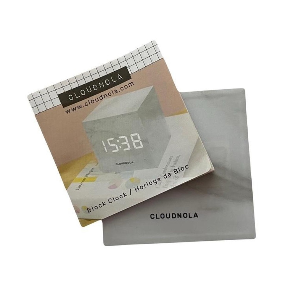 CLOUDNOLA 3-in-1 LED Digital Alarm Block Clock, Time, Temp & Date, NEW IN BOX